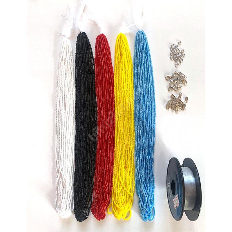 Preciosa Cam Kum Boncuk Set ( 5 Adet Kum Boncuk 2 Mm 11/0 , Klips Seti, Misina Ve Iğne )