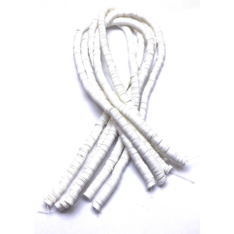 Fimo Boncuk - 6 Mm Beyaz Renk