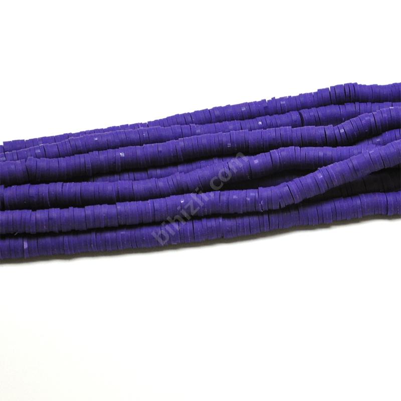 Mor Renk Fimo Boncuk ( 6 Mm )