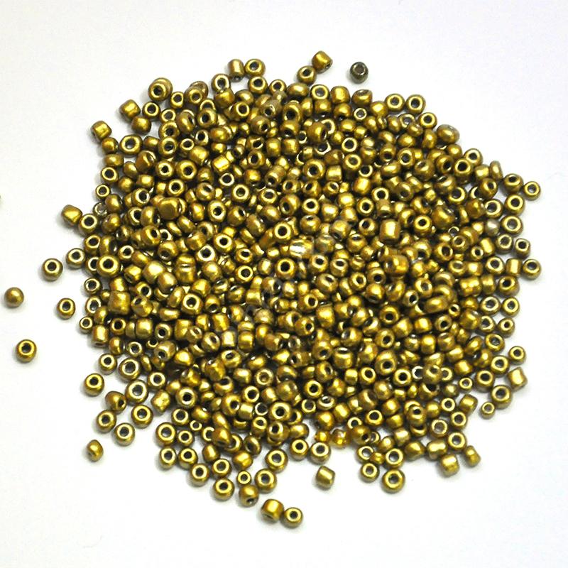 3 Mm 0.8 Cam Kum Boncuk 20 Gram ( Altın Renk )