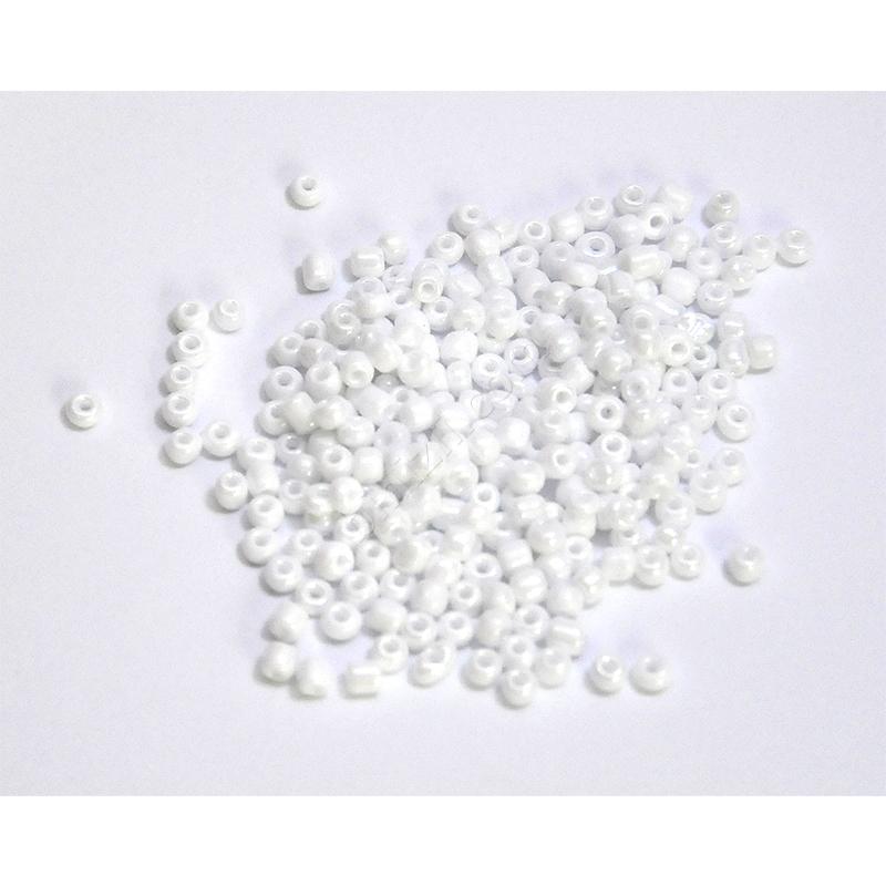 4 mm 0.6 Cam Kum Boncuk 20 gr ( Beyaz )