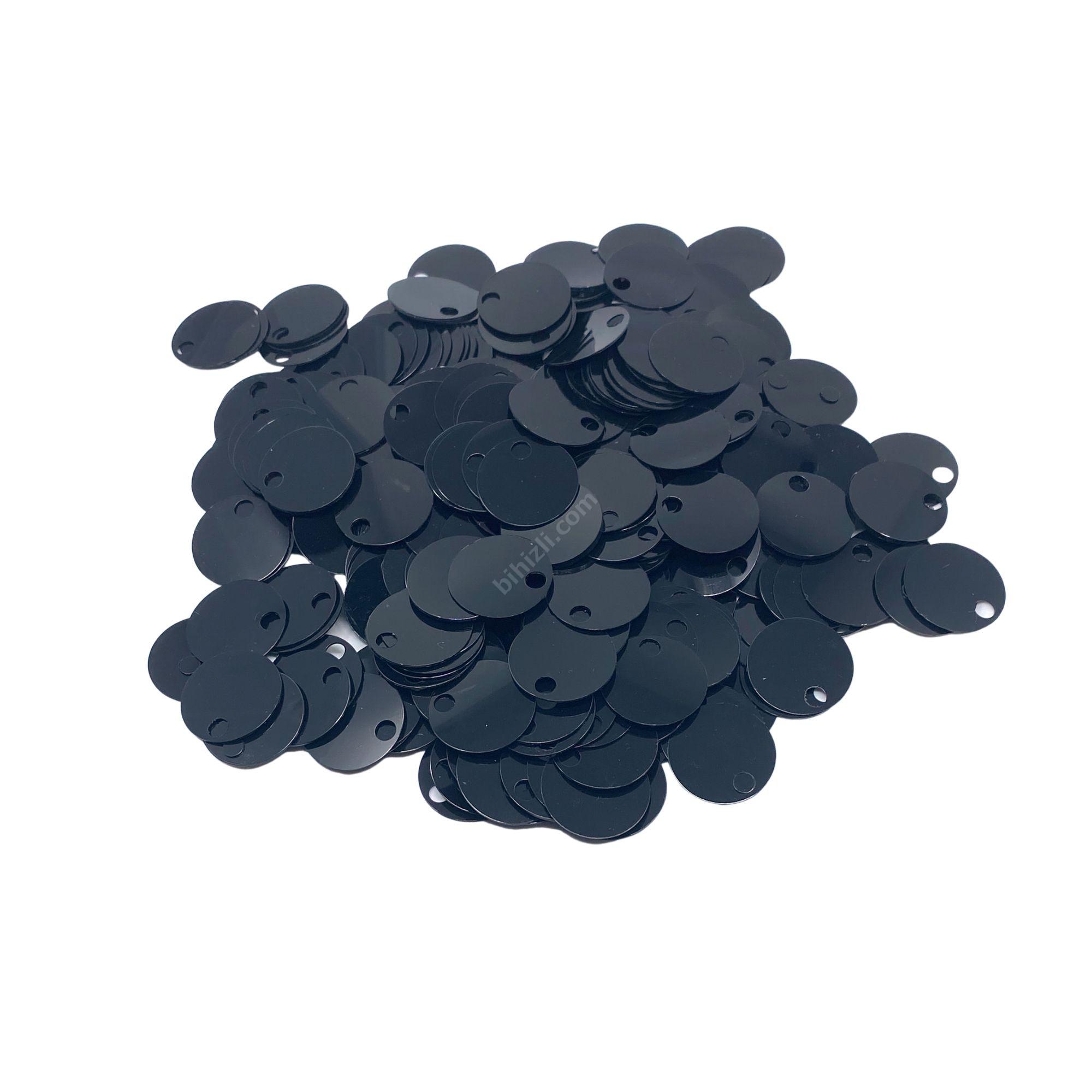 20 mm elbise çanta süsleme pulu 50 gr (siyah renk)