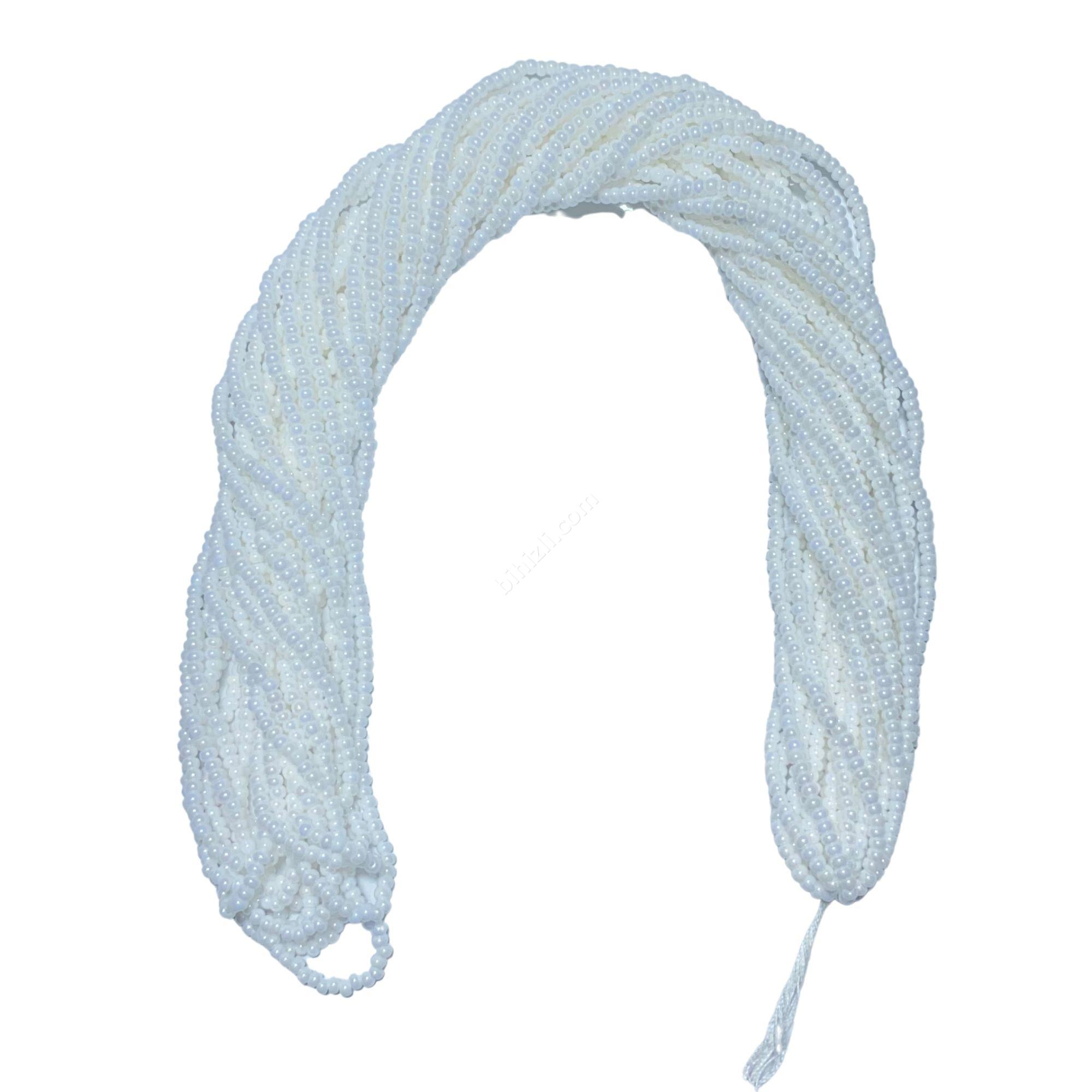 11/0 cam kum boncuk çek boncuğu (parlak beyaz)