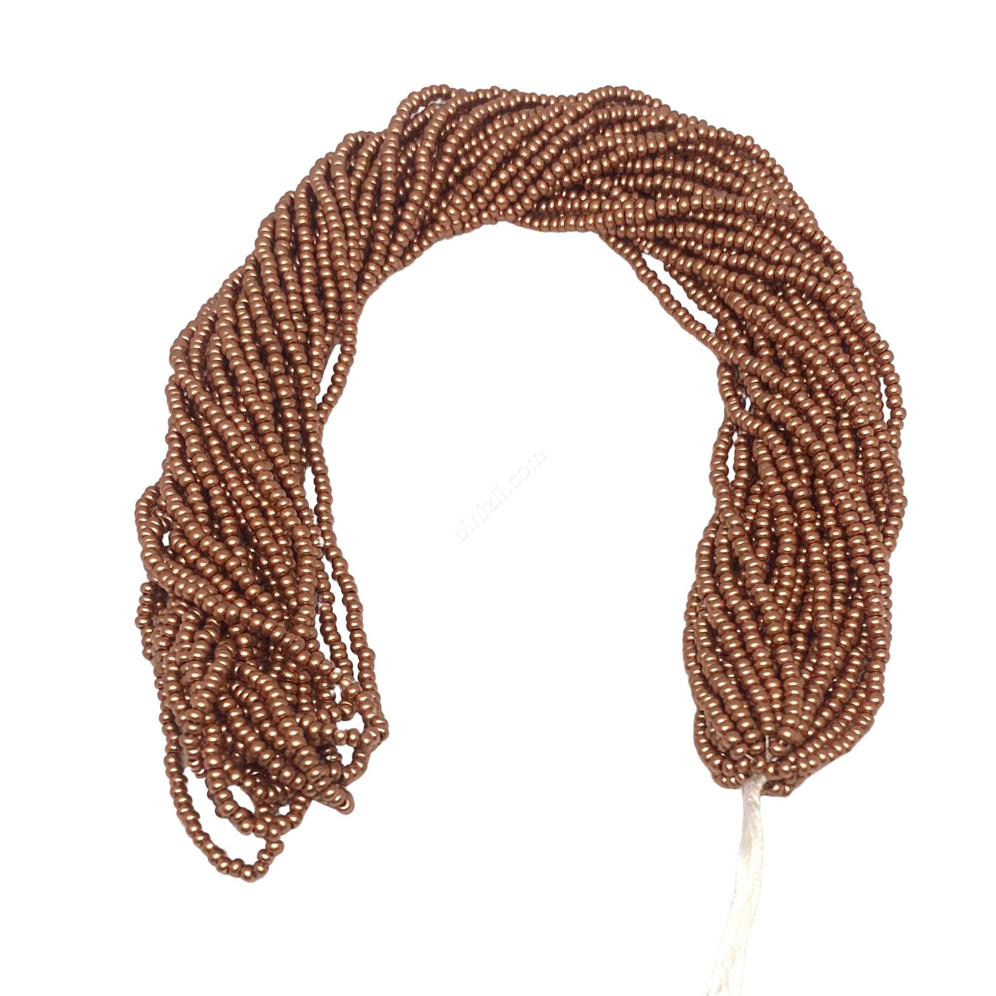 11/0 cam kum boncuk çek boncuğu (fırınlanmış bakır)