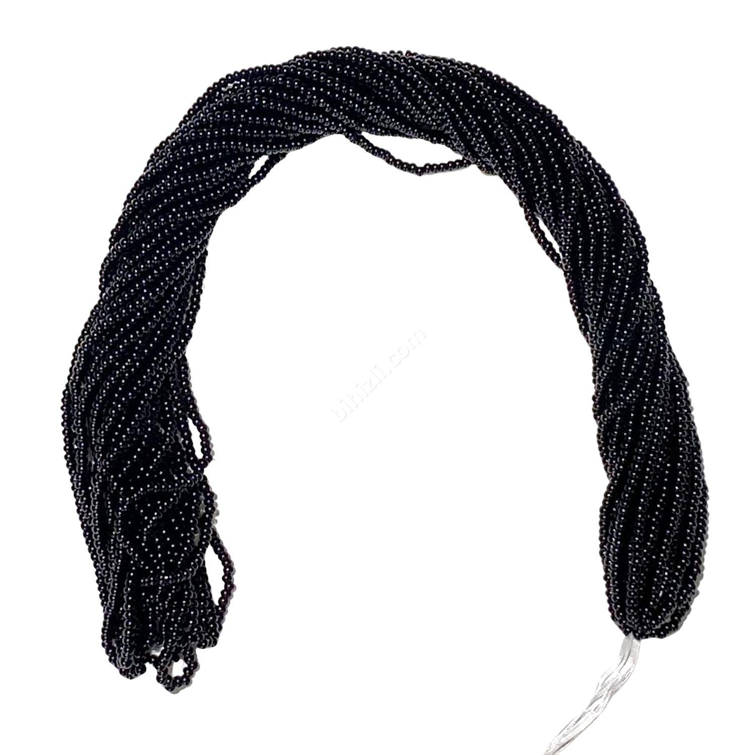 11/0 cam kum boncuk çek boncuğu (siyah)