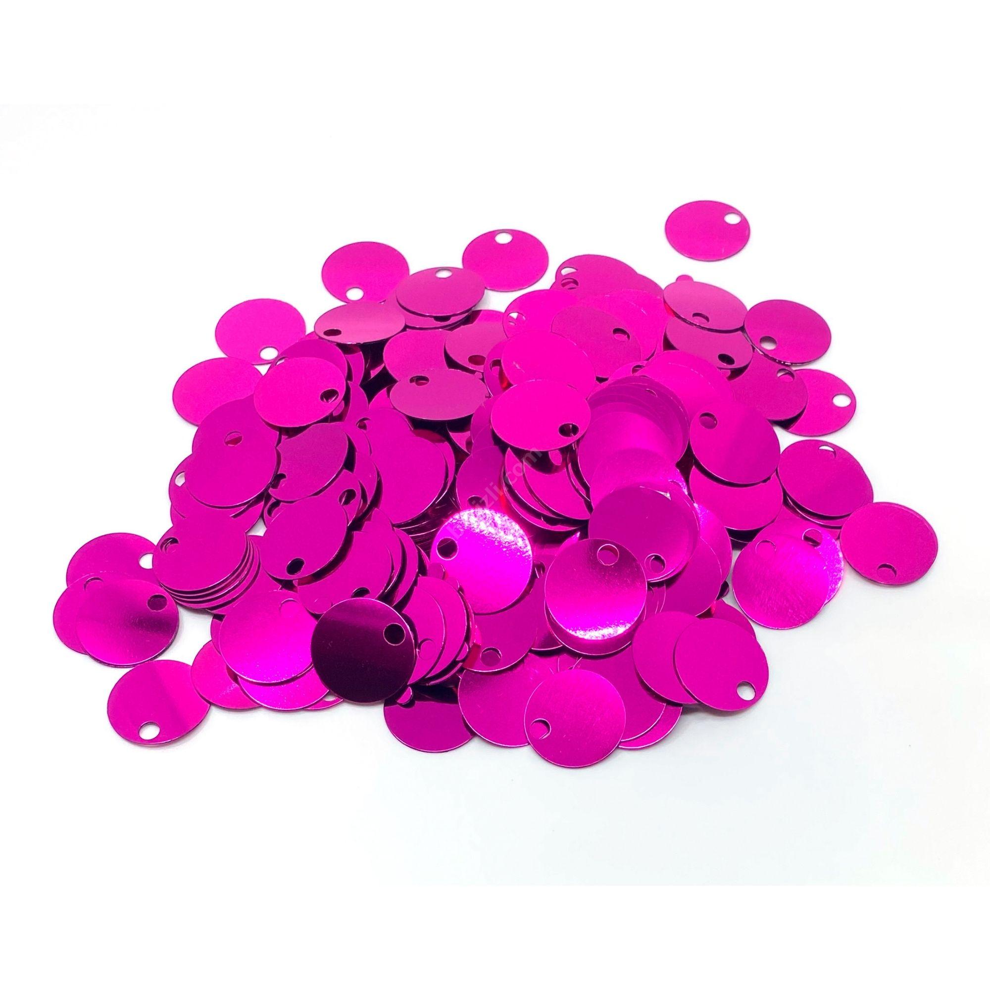 20 mm elbise çanta süsleme pulu 50 gr (Fuşya renk)
