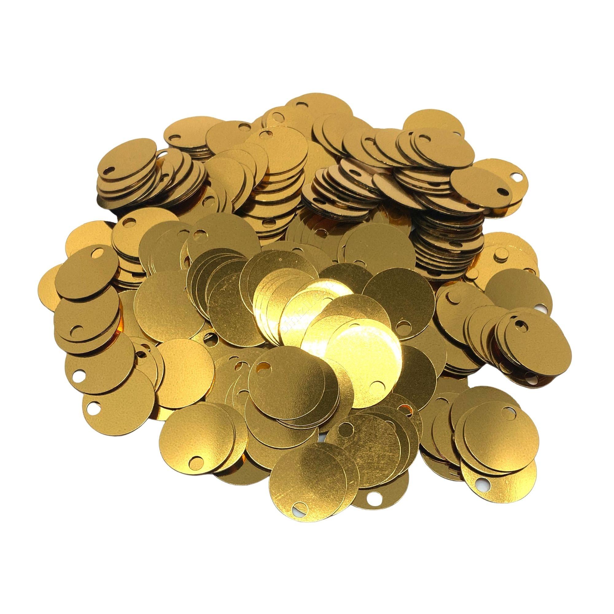 20 mm elbise çanta süsleme pulu 50 gr (altın gold renk)