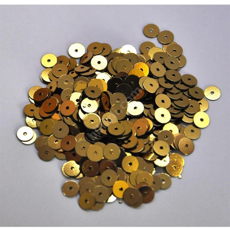 Süsleme Pulu 6 Mm ( Ortadan Delikli ) 10 Gram Altın Renk