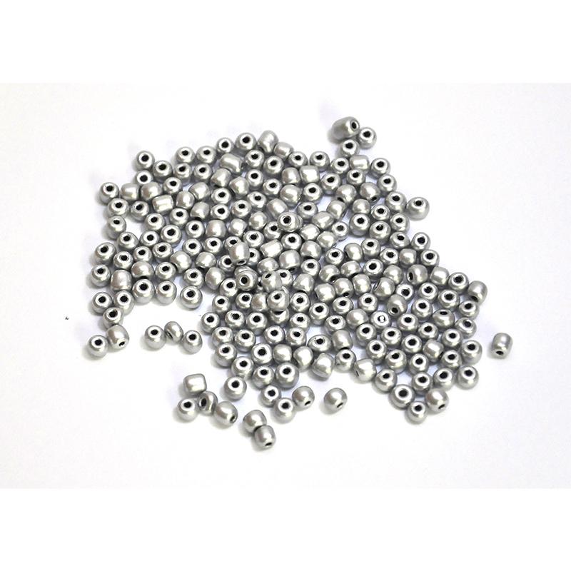 4 mm 0.6 Cam Kum Boncuk 20 gr ( Gümüş Renk )