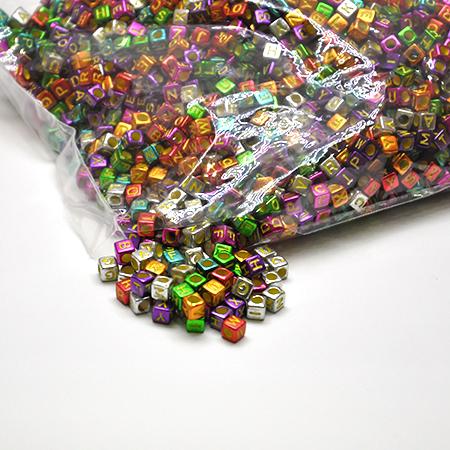 Renkli Fosforlu Harf Boncuk  - 5 mm  ( Alfabedeki Tüm Harflerden ÜÇER adet )