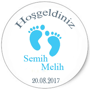 Ucuz Ikiz Bebek Etiketi 3x3 Cm Bihizli Com
