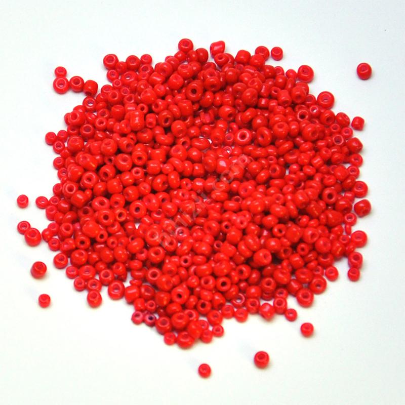 3 Mm 0.8 Cam Kum Boncuk 20 Gram ( Kırmızı )