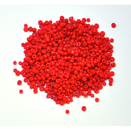 3 mm  ( 0.8 )  Cam Kum Boncuk ( 100 Gram )  Kırmızı Renk