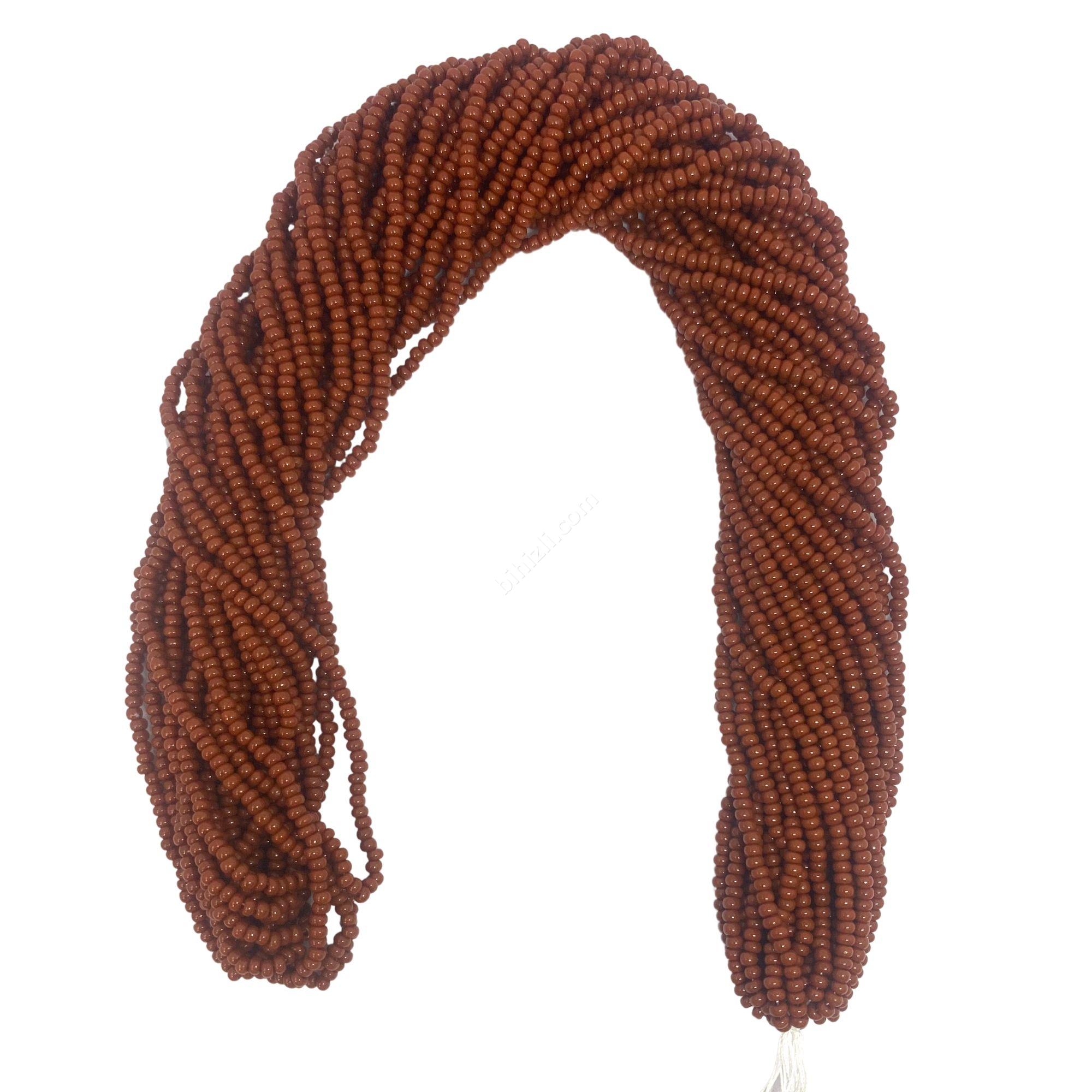 11/0 cam kum boncuk çek boncuğu (açık kahverengi)