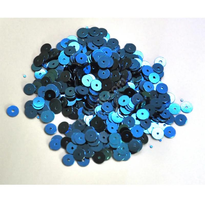 Süsleme Pulu 6 Mm ( Ortadan Delikli ) 10 Gram Mavi Renk