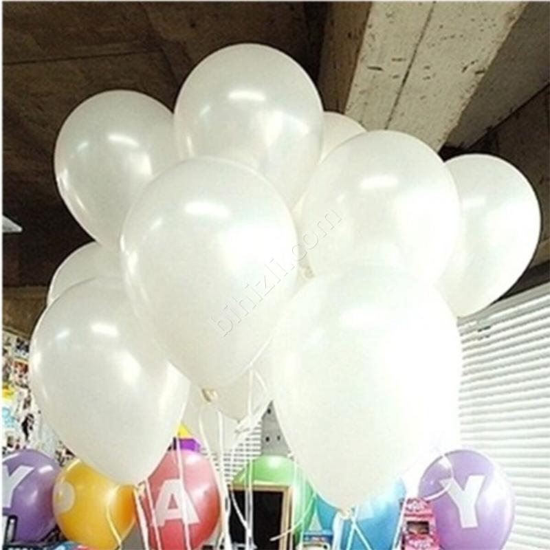 7 Adet Metalik Balon - Beyaz Renk
