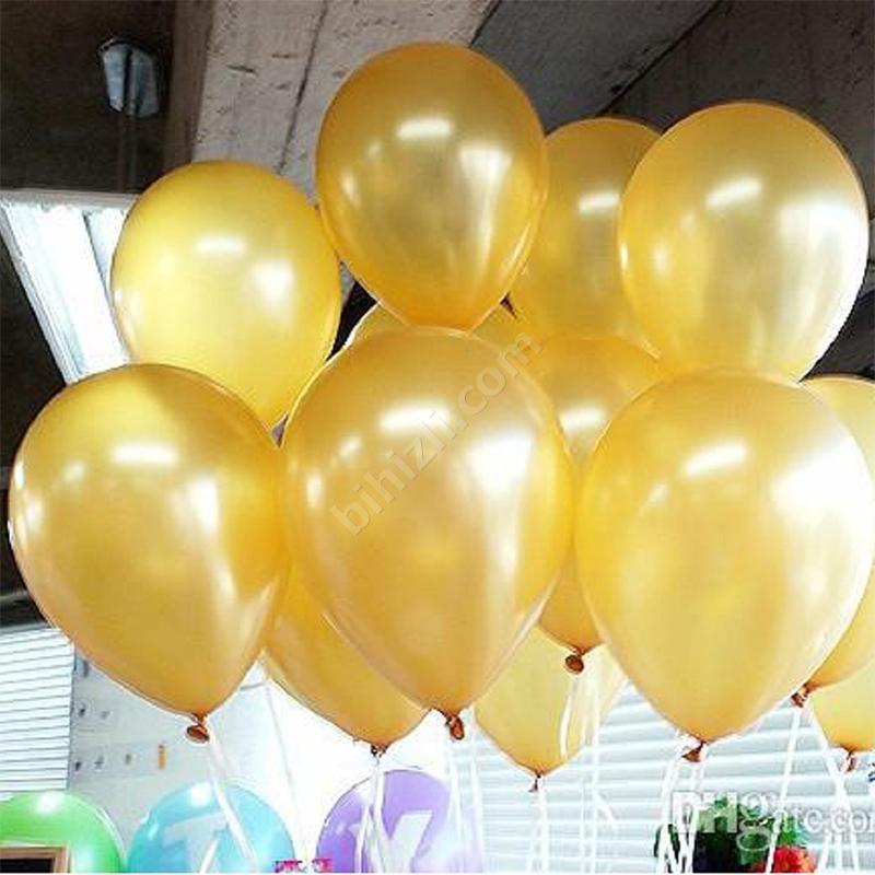 7 Adet Metalik Balon - Gold Renk