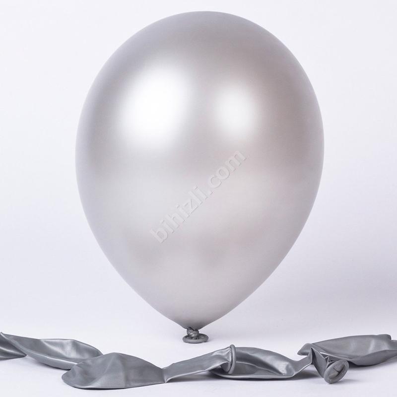 7 Adet Metalik Balon - Gümüş Renk