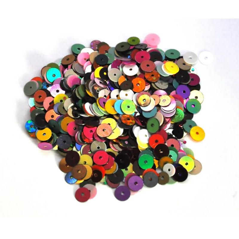 Süsleme Pulu 6 Mm ( Ortadan Delikli ) 10 Gram Mix Renk
