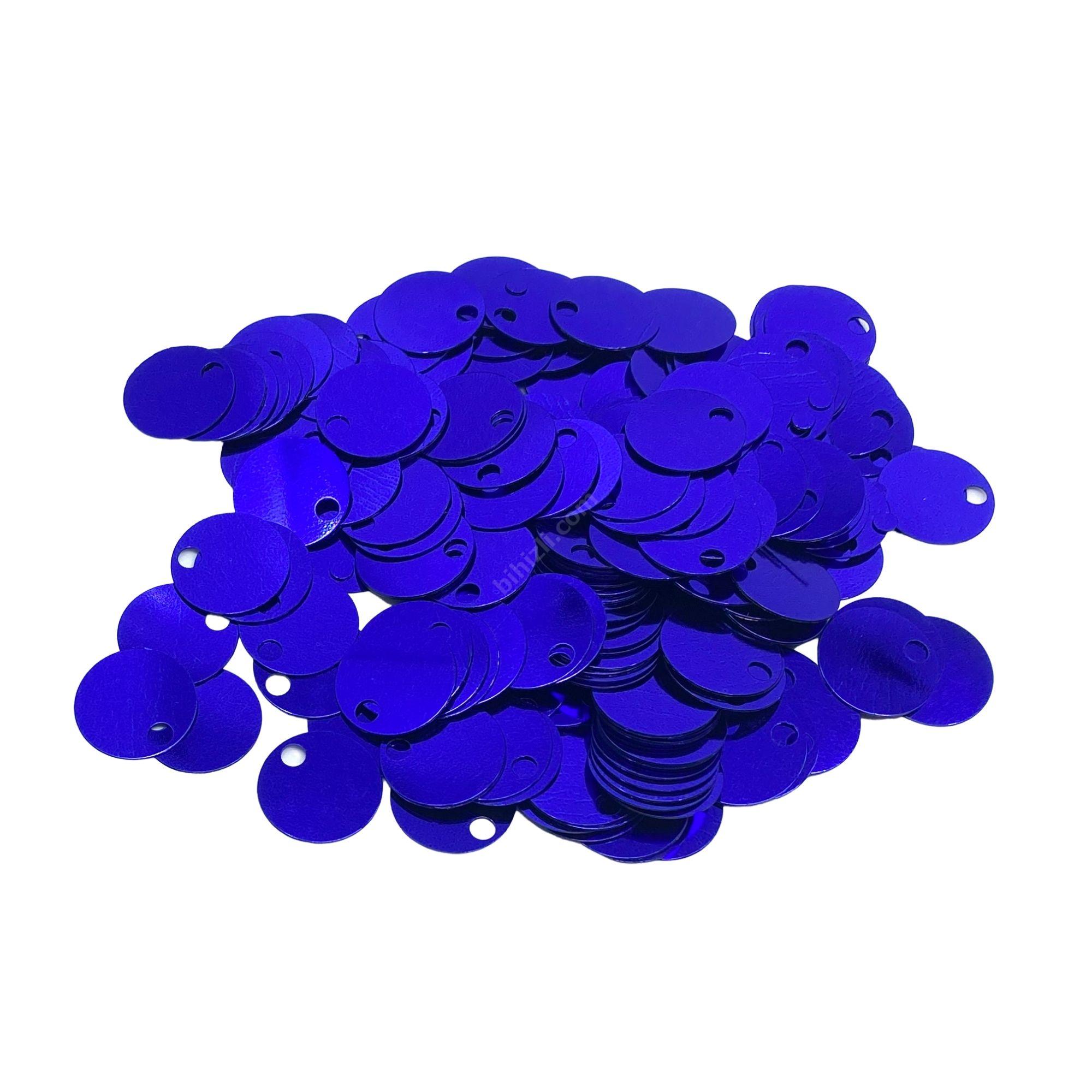 20 mm elbise çanta süsleme pulu 50 gr (saks mavisi)