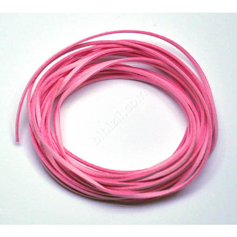 Süet Ip Pembe ( 5 Metre ) Çap: 3x1,5 Mm