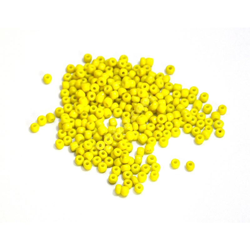 4 mm 0.6 Cam Kum Boncuk 20 gr ( Sarı )