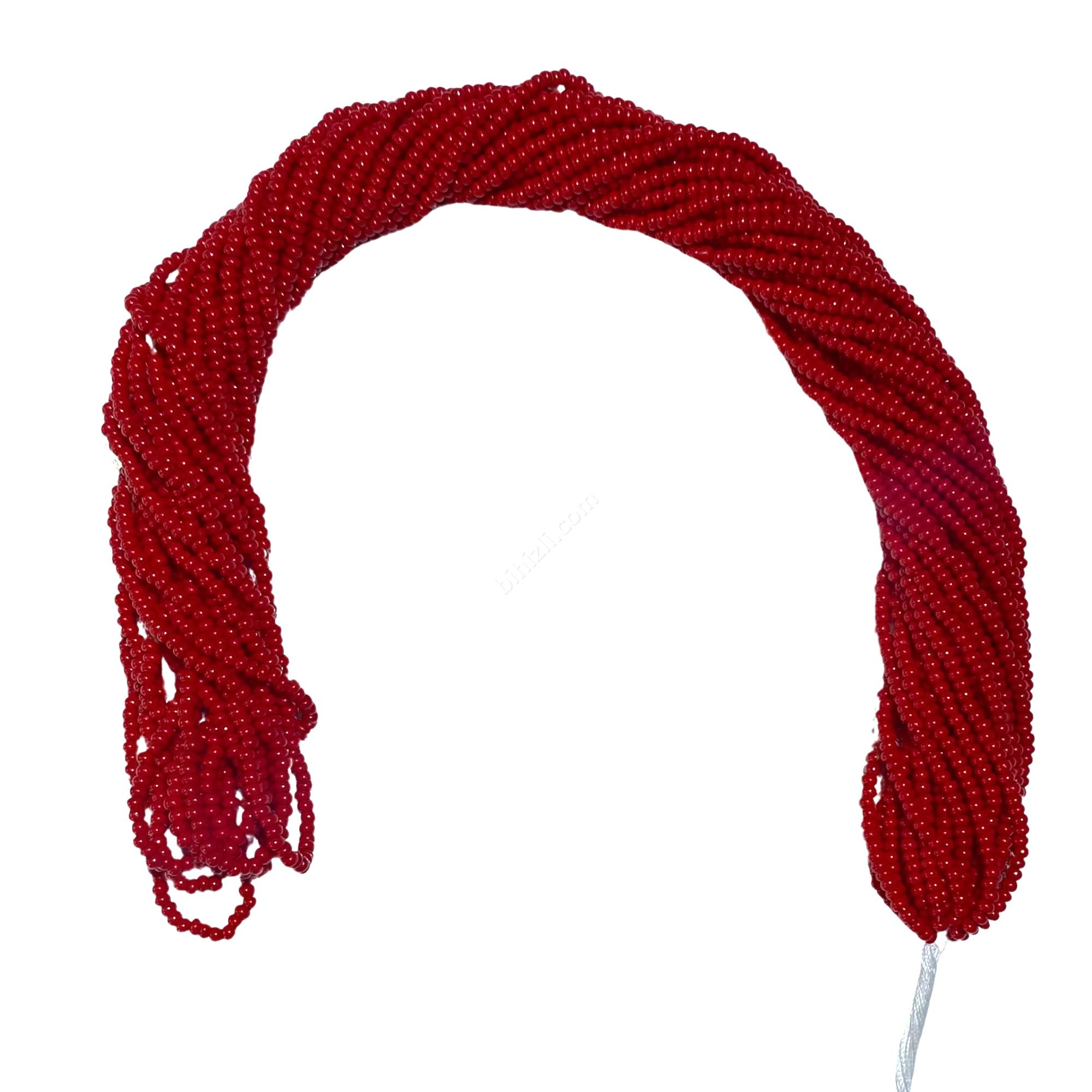 11/0 cam kum boncuk çek boncuğu (koyu kırmızı)