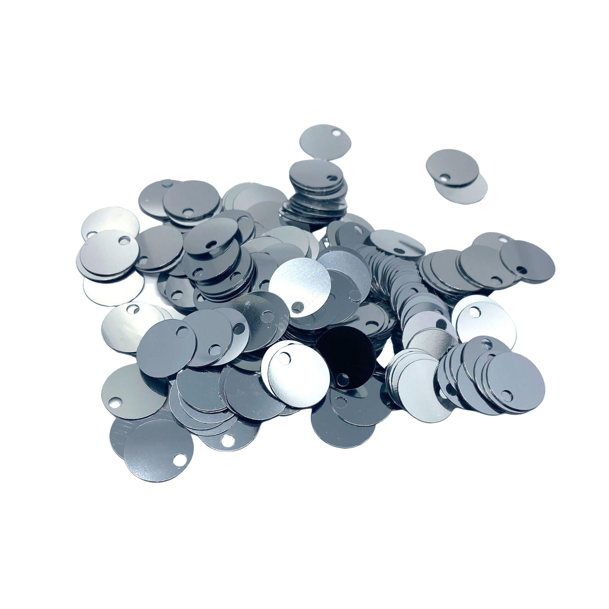 20 mm elbise çanta süsleme pulu 50 gr (gümüş renk)