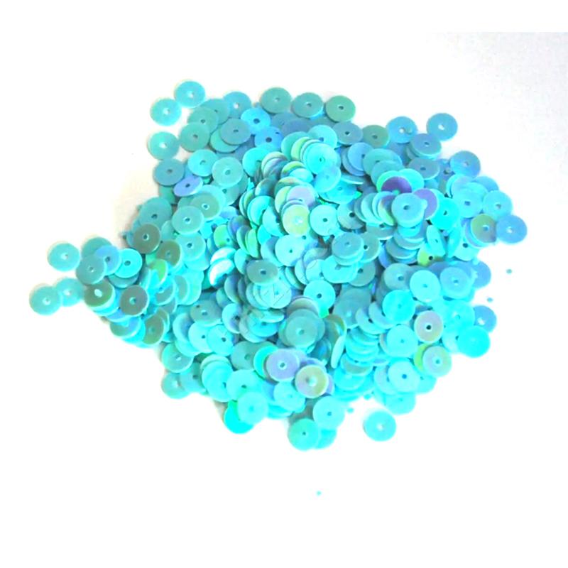 Süsleme Pulu 6 Mm ( Ortadan Delikli ) 10 Gram Turkuaz Renk