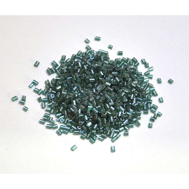 Cam Boru Boncuk ( Çap: 1 X 2,5 Mm ) 20 Gram Yeşil Renk